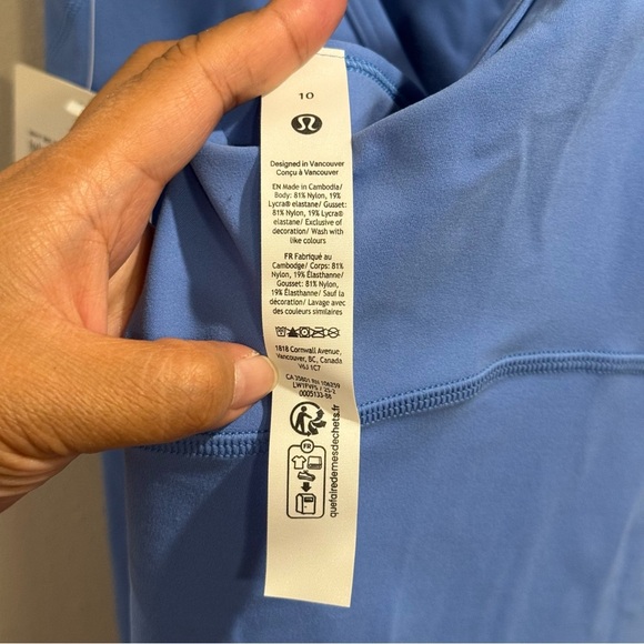 Lululemon NWT 10 Pool Align Cross-Back Bodysuit 4” Stretch Athletic Performance - Picture 4 of 5